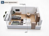 Parduodamas erdvus 44,32 m² 1 kambario butas - nuotraukos Nr. 22