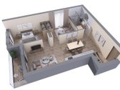 3 kamarių apartamentai su jau baigta apdaila. - nuotraukos Nr. 9