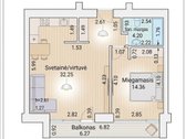 Parduodamas Išskirtinis 2 Kambarių Butas Su - nuotraukos Nr. 14