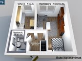 Parduodamas vidinis, šiltas vieno kambario - nuotraukos Nr. 14