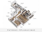 Parduodamas tvarkingas 3 kambarių (galima - nuotraukos Nr. 35