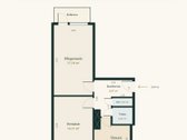 Parduodamas tvarkingas 2 kambarių (47,38 m²) - nuotraukos Nr. 22