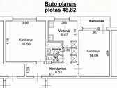 Parduodamas erdvus 2 kambarių butas, - nuotraukos Nr. 2