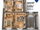 Parduodamas 3 Kambarių Butas Panemunėje, - nuotraukos Nr. 2