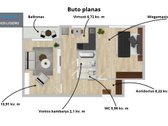 Parduodamas 2-jų Tvarkingas Kambarių Butas Su - nuotraukos Nr. 22