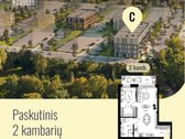 2 Kambarių Butas Su Privačia Terasa  53,69 - nuotraukos Nr. 6