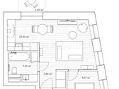 Stilingai įrengtas dviejų kambarių butas su - nuotraukos Nr. 21