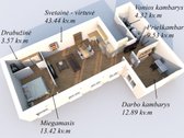 Erdvus 3 k. butas su aukštomis lubomis - nuotraukos Nr. 16