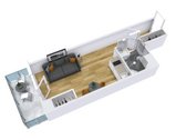Nuomojamas moderniai įrengtas 1k. studijos - nuotraukos Nr. 15